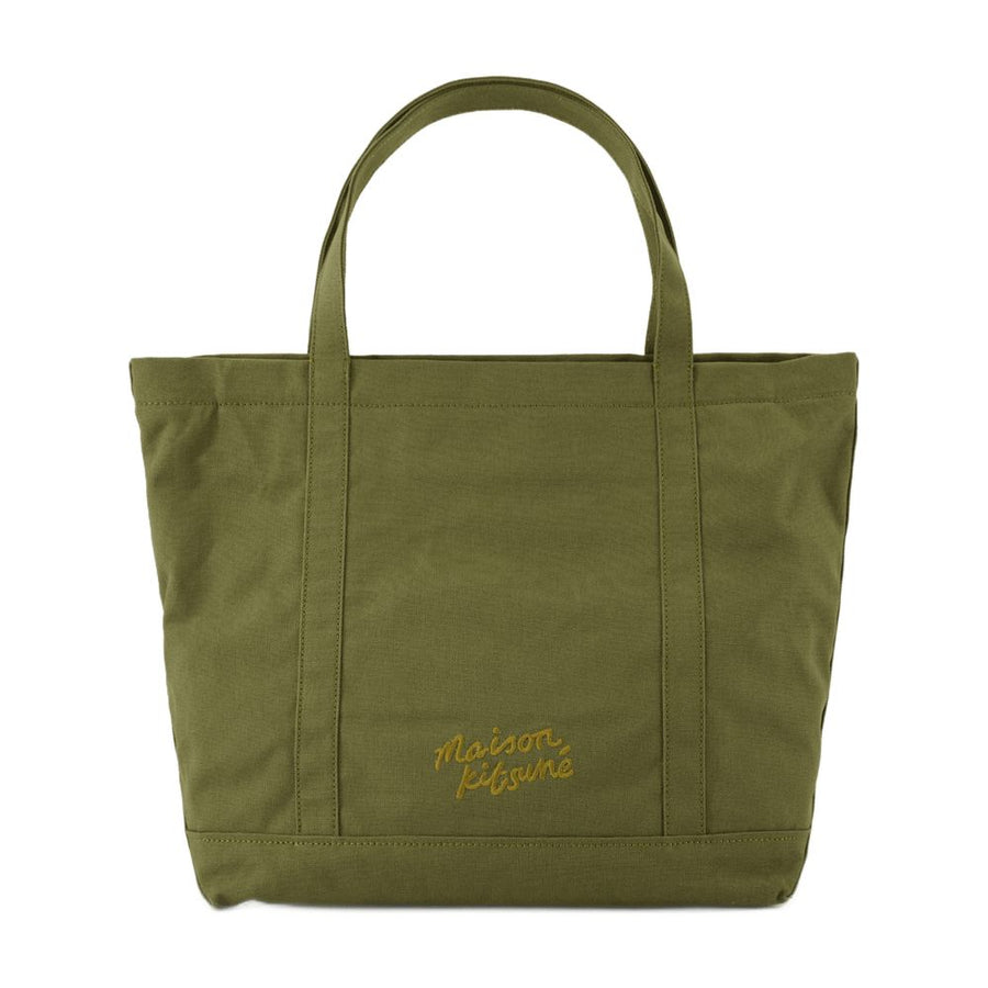 Maison Kitsune Cotton tote bag in green