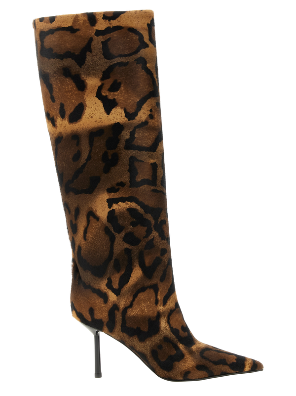 Le Silla Pony-effect calf leather boot in brown
