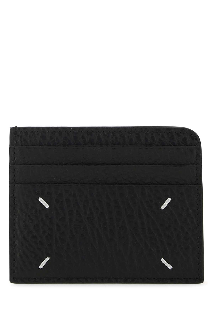 Maison Margiela Exterior: 100% Leather card case in black