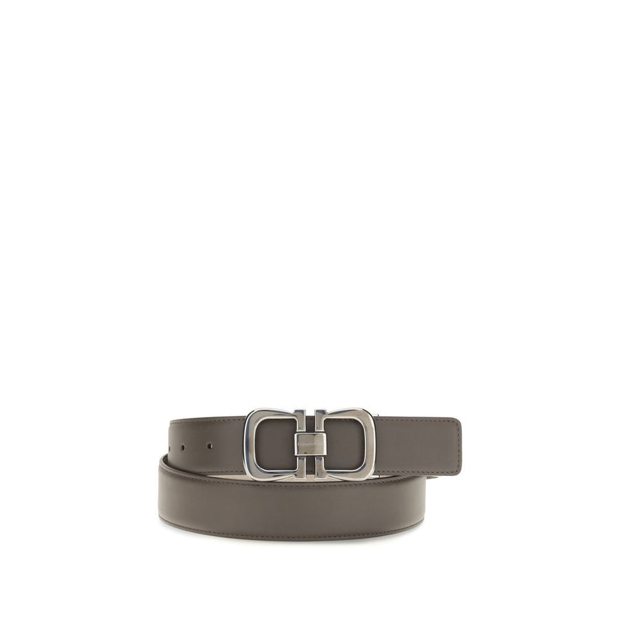 Ferragamo 100% Calf Leather Bos Taurus belt in brown