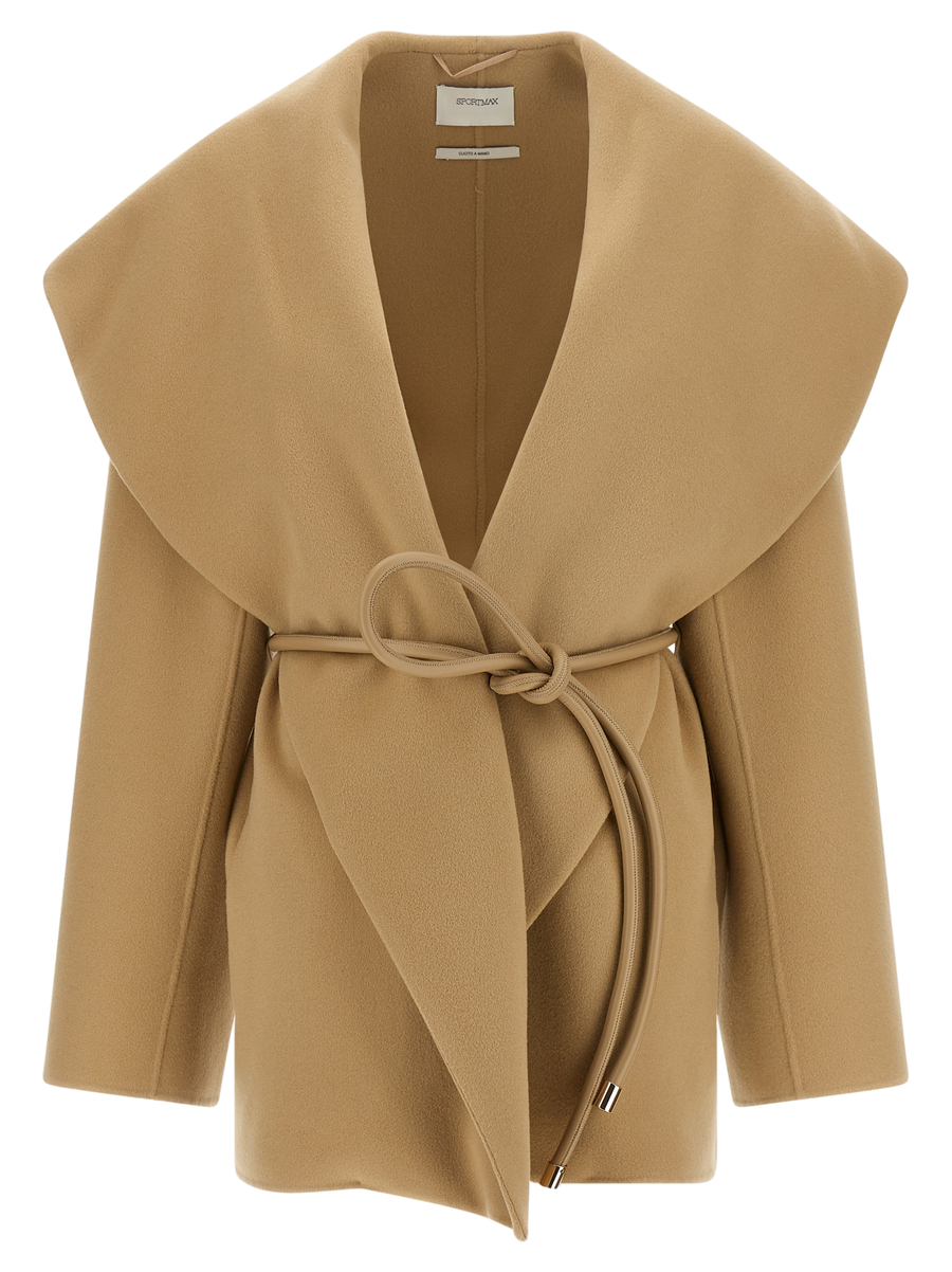 Beige Wool Coat Clothing