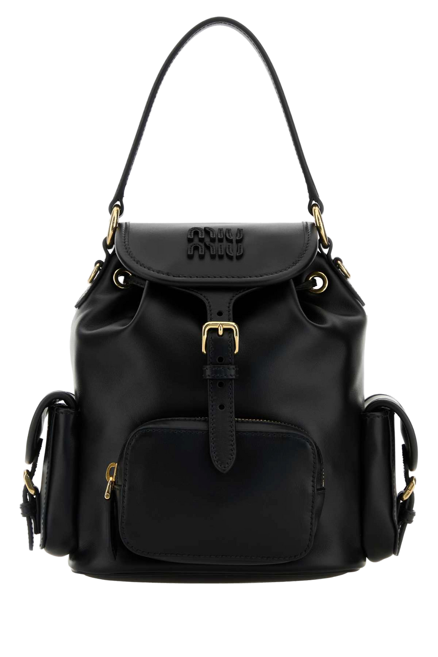 Black Leather Backpack Nero Borse A Mano