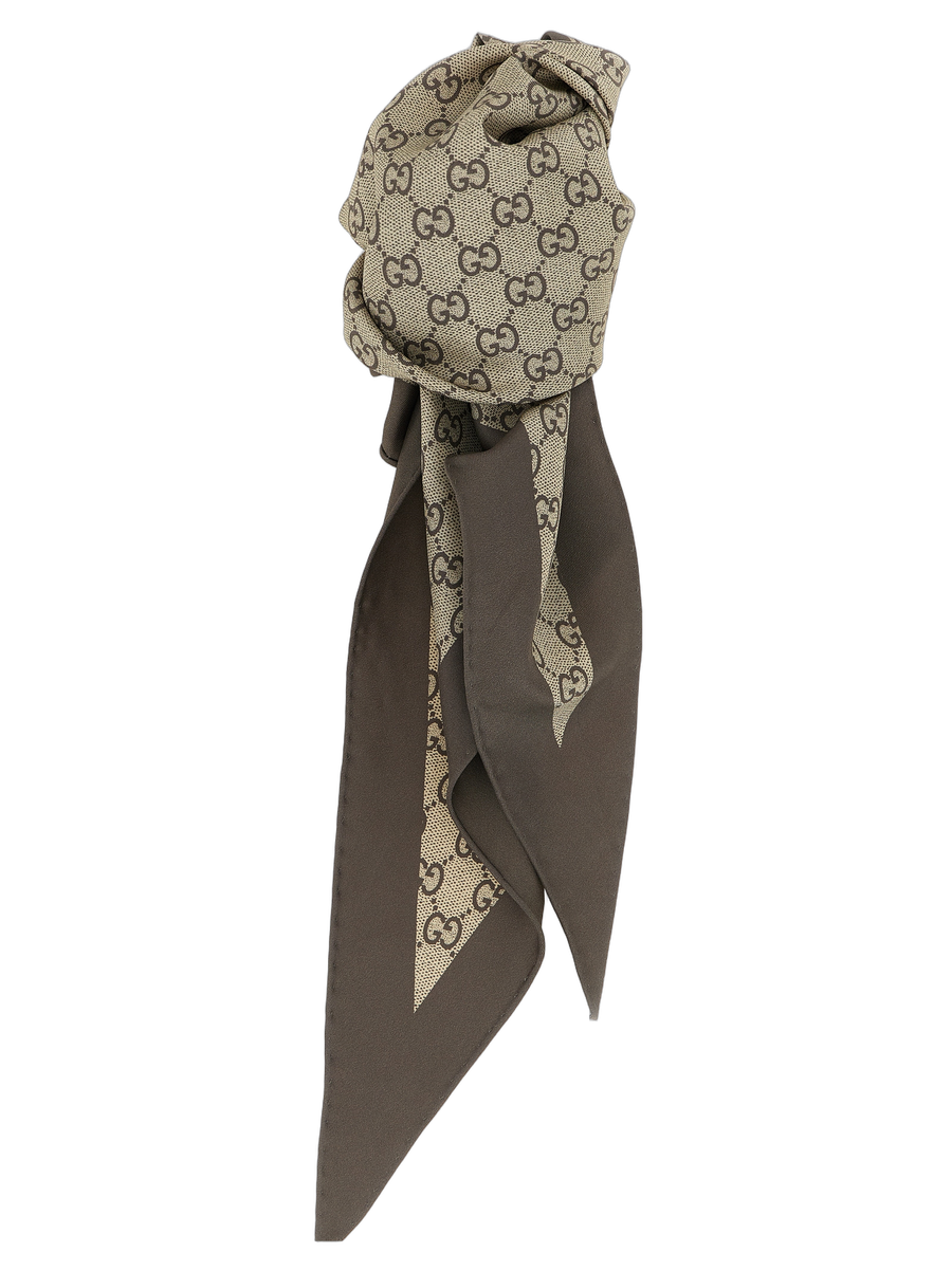 Gucci 100% Silk scarf in beige