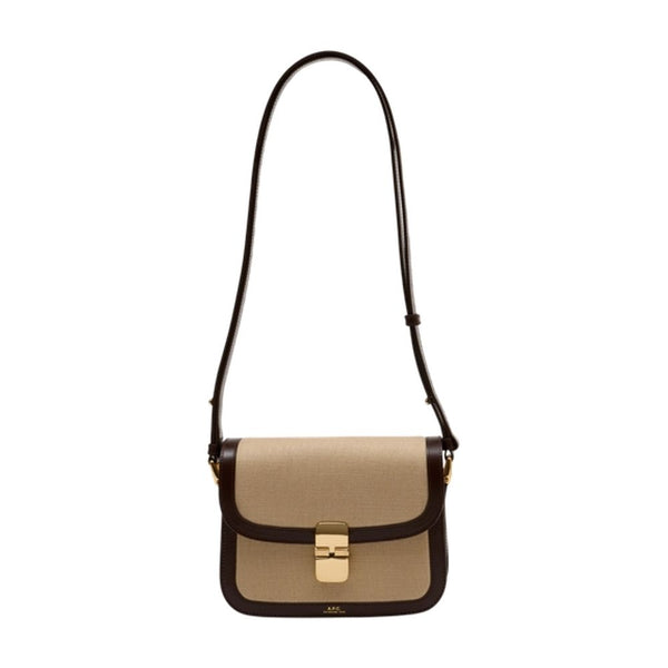 A.P.C. Calfskin shoulder bag in beige