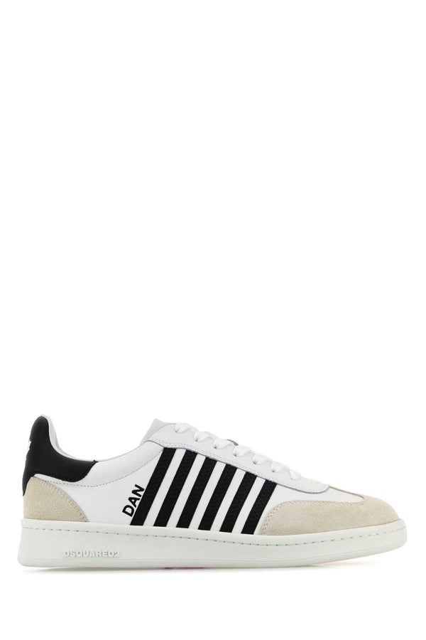 Dsquared2 Sneakers Exterior: 100% Calf; Interior: 100% Calf sneaker in white