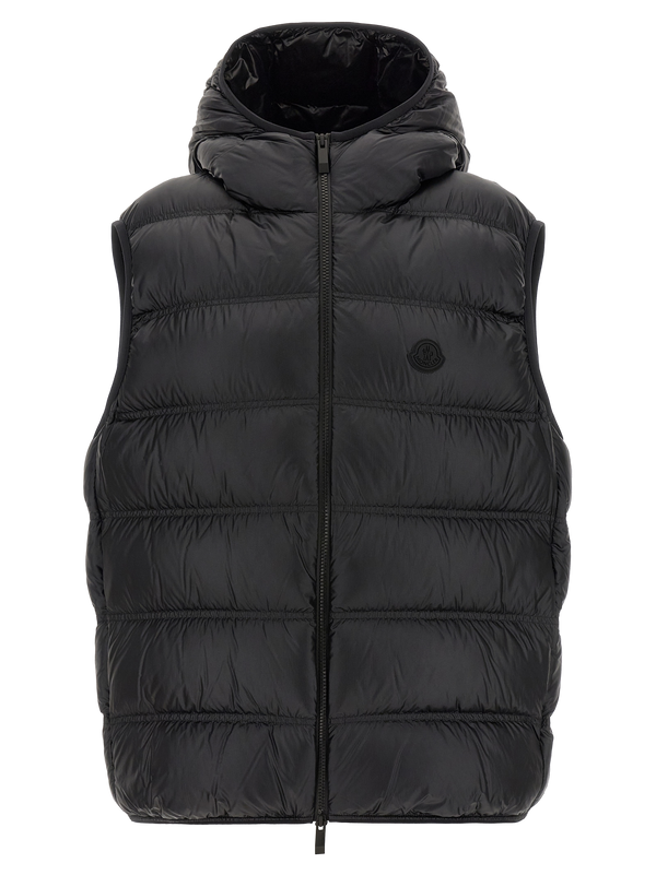 Moncler 100% polyamide vest in black