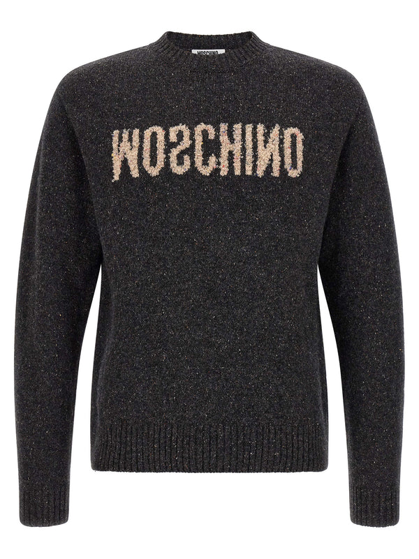 Moschino Wool and silk blend sweater in gray
