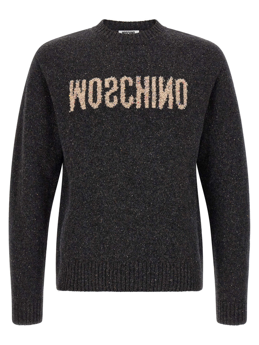 Moschino Wool and silk blend sweater in gray