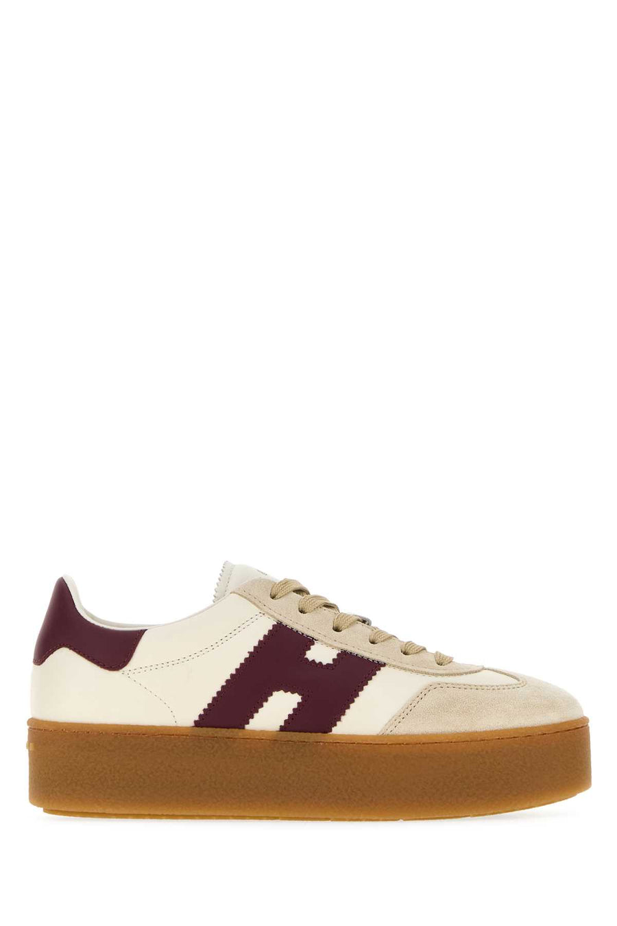 Hogan Allacciato Exterior: 100% Leather sneaker in beige