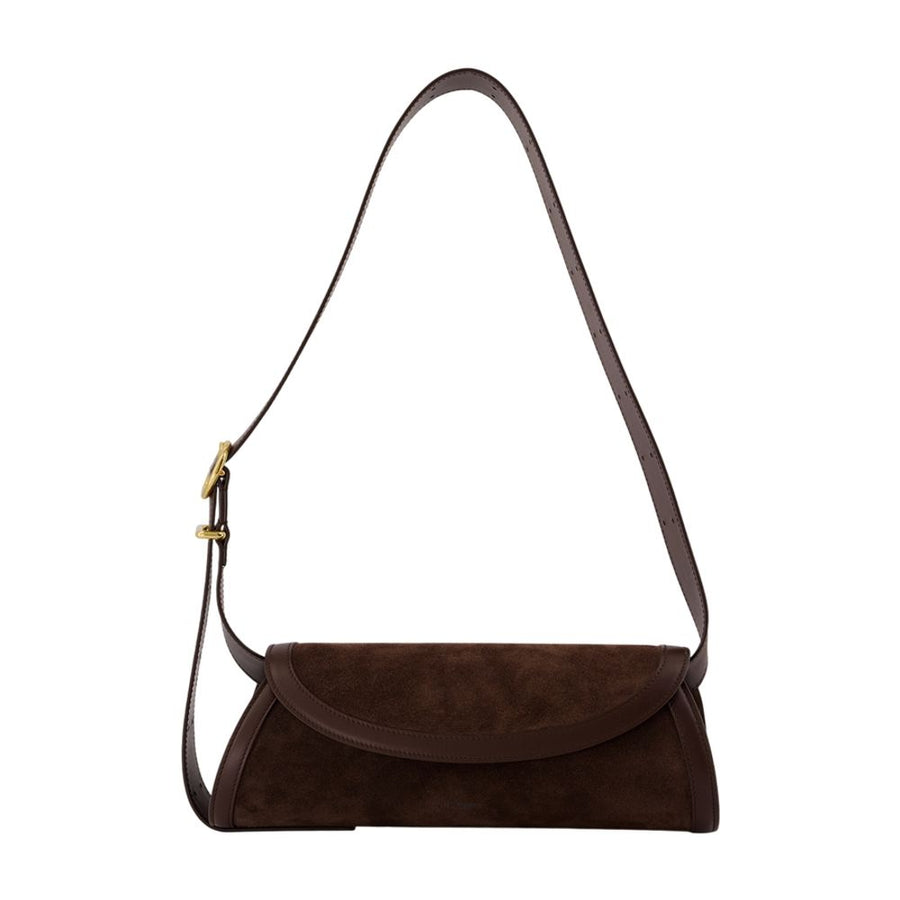 Cannolo Small Shoulder Bag - Jil Sander Leather Brown Calfskin / Shoulder-hobo-bags