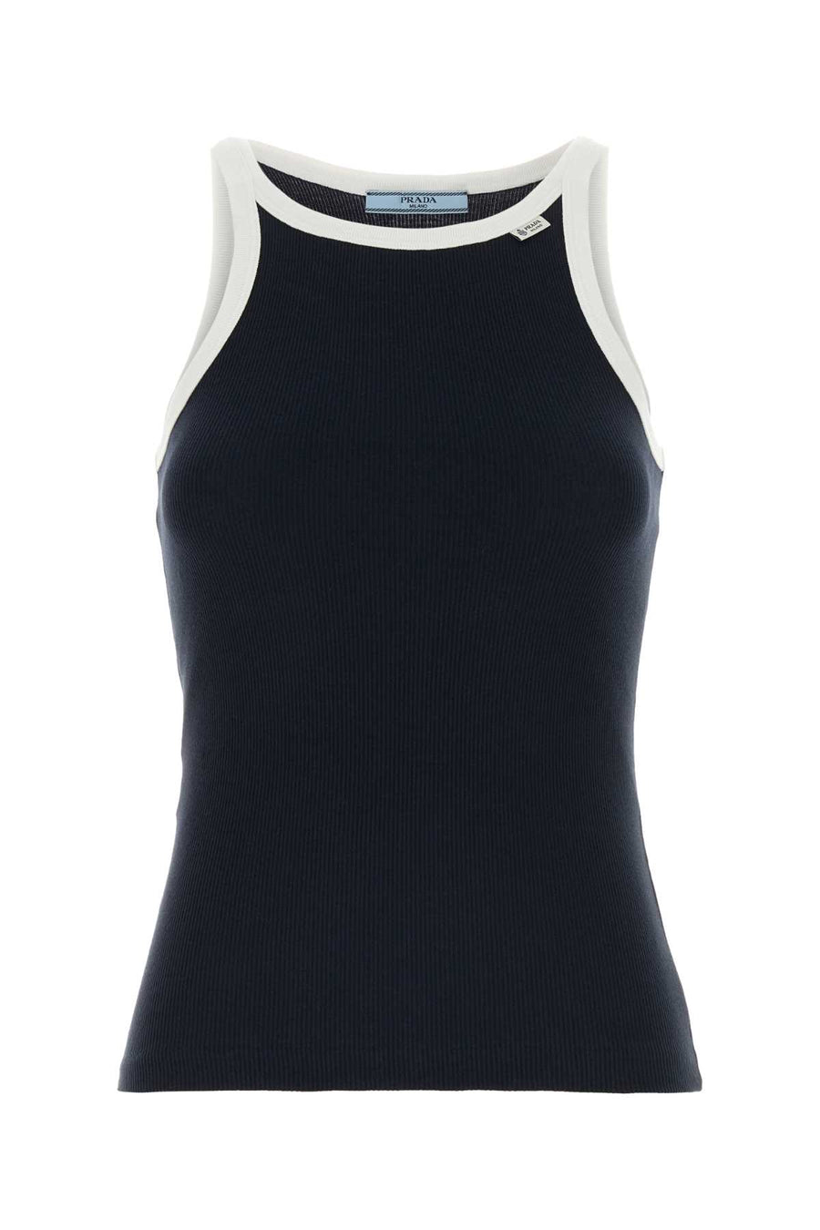Prada 100% Cotton tank top in navy