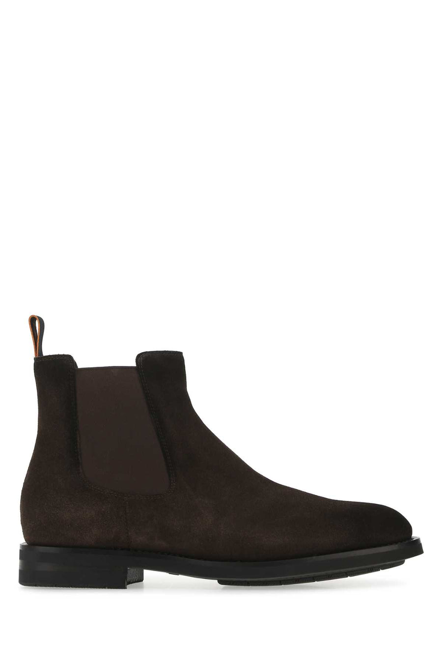 Santoni Exterior: 100% Suede chelsea boot in brown