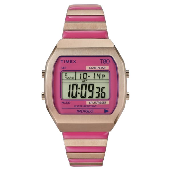 Timex Stainless Steel case watch in pink