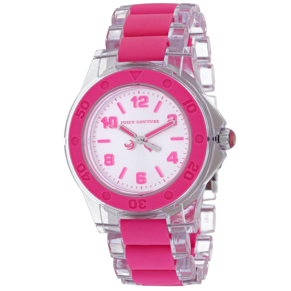 Juicy Couture Plastic case watch in pink