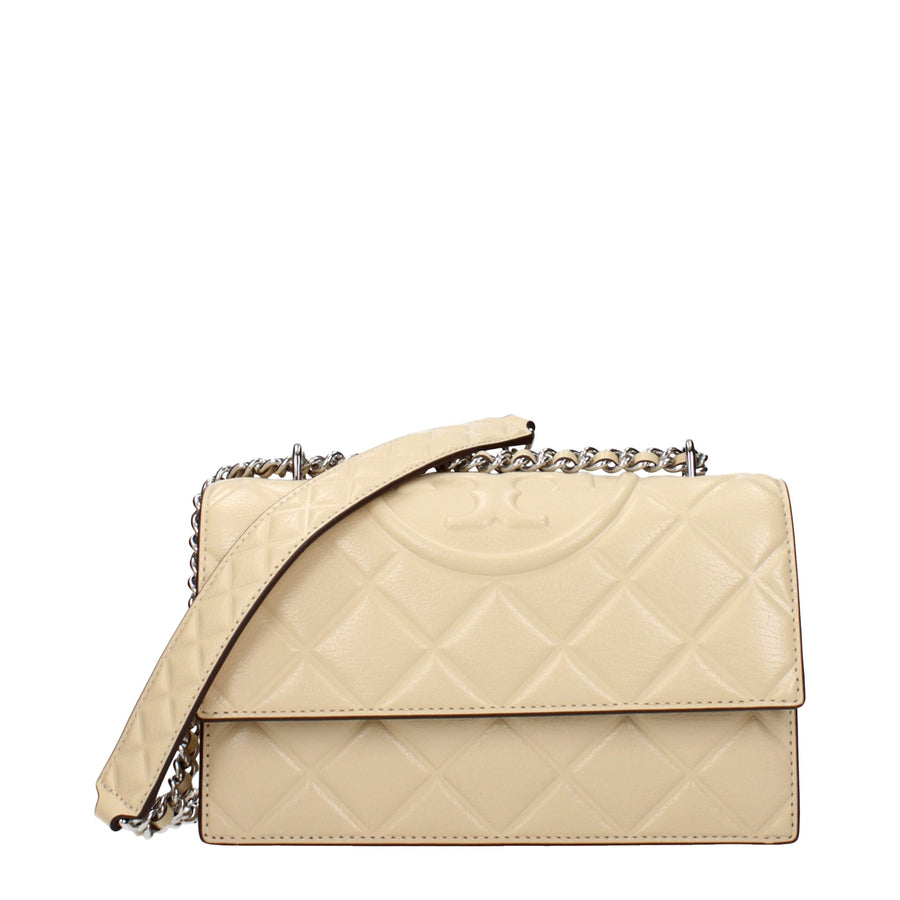 Tory Burch Leather crossbody bag in beige