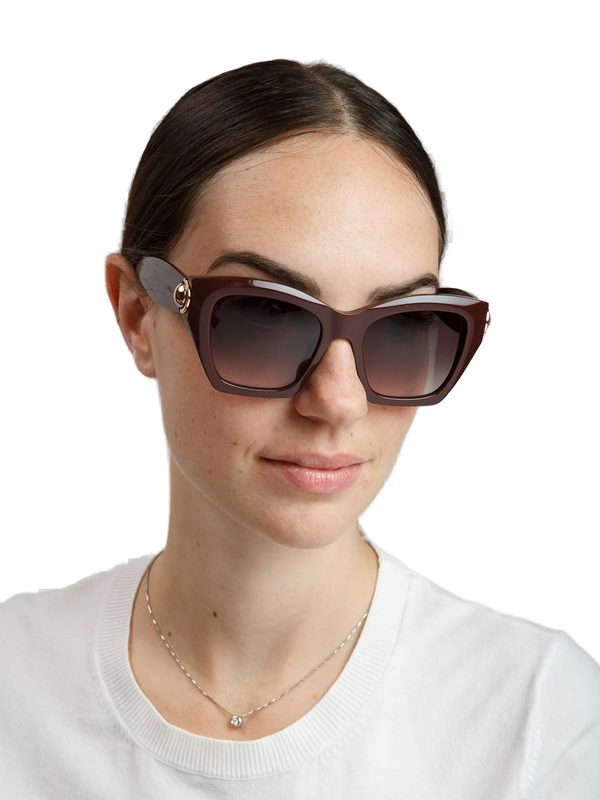 Furla SFU979 Cellulose Acetate frame; CR39 Polyester lenses sunglasses in brown