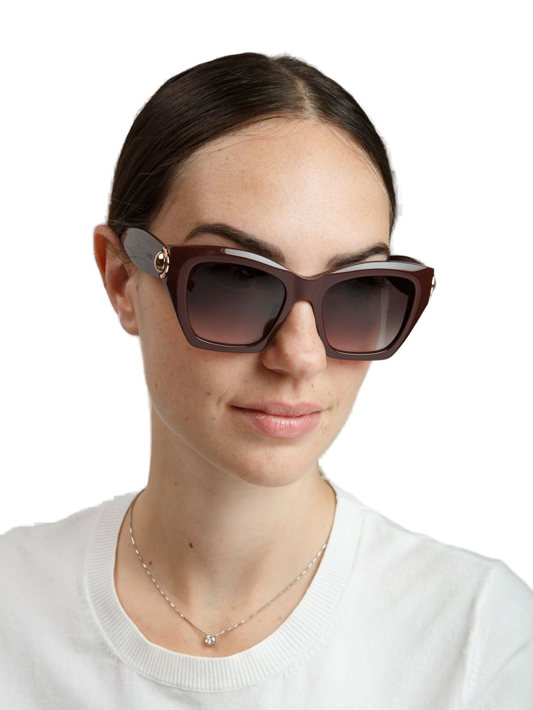 Furla SFU979 Cellulose Acetate frame; CR39 Polyester lenses sunglasses in brown