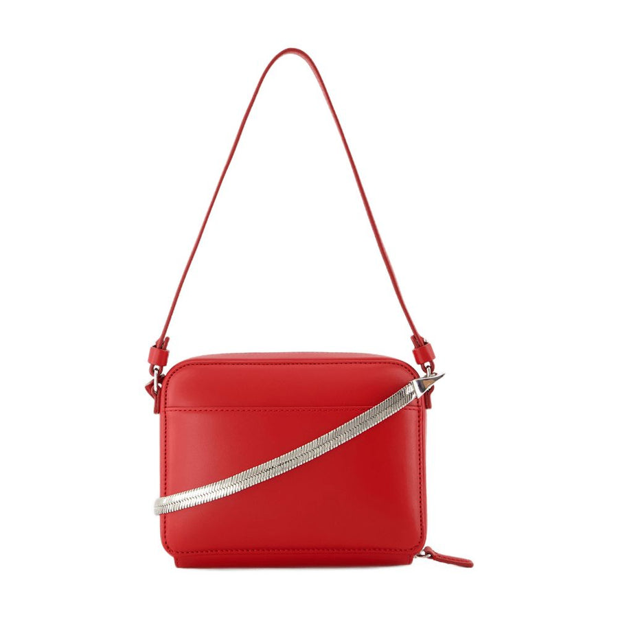 Courreges Leather shoulder bag in red