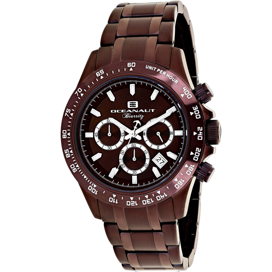 Oceanaut Stainless steel case watch in brown