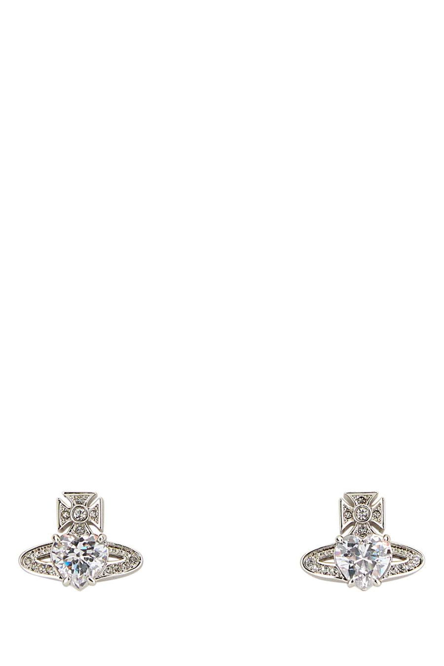 Silver Metal Ariella Earrings Platinumwhite Orecchini