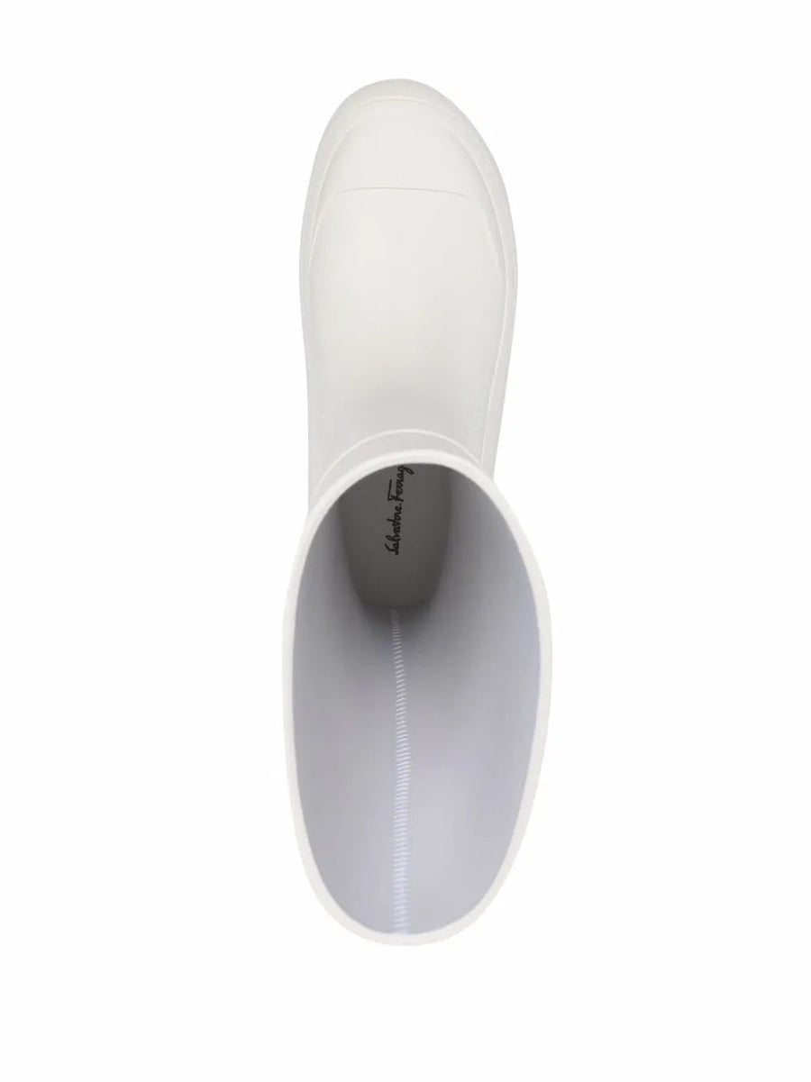 Ferragamo Rubber flat in white