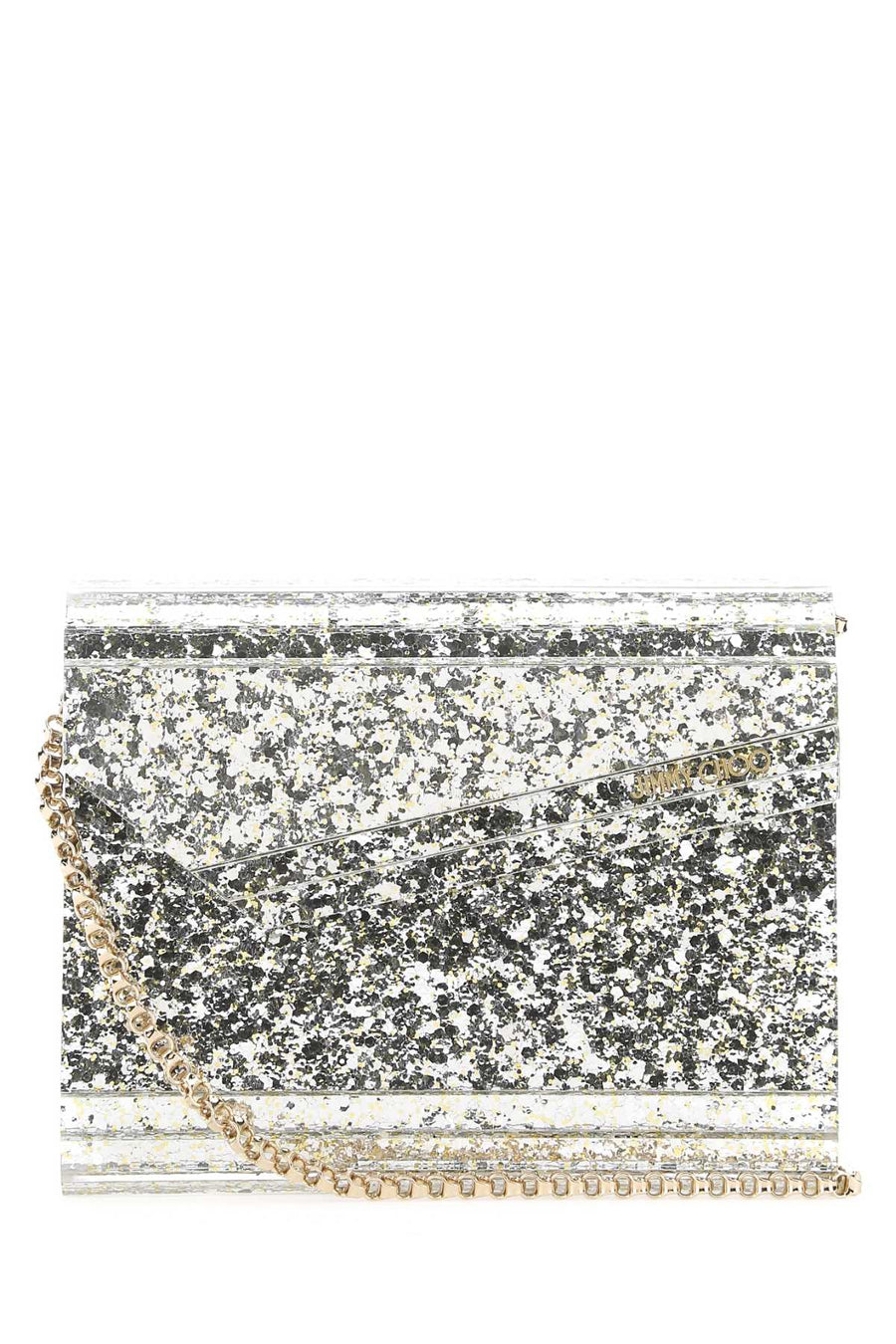 Embellished Acrylic Candy Clutch Champagne