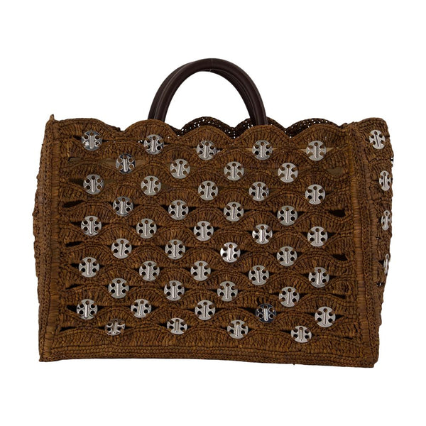 Shopper Bag - Rabanne Raffia Brown / Totes-shopping-bags