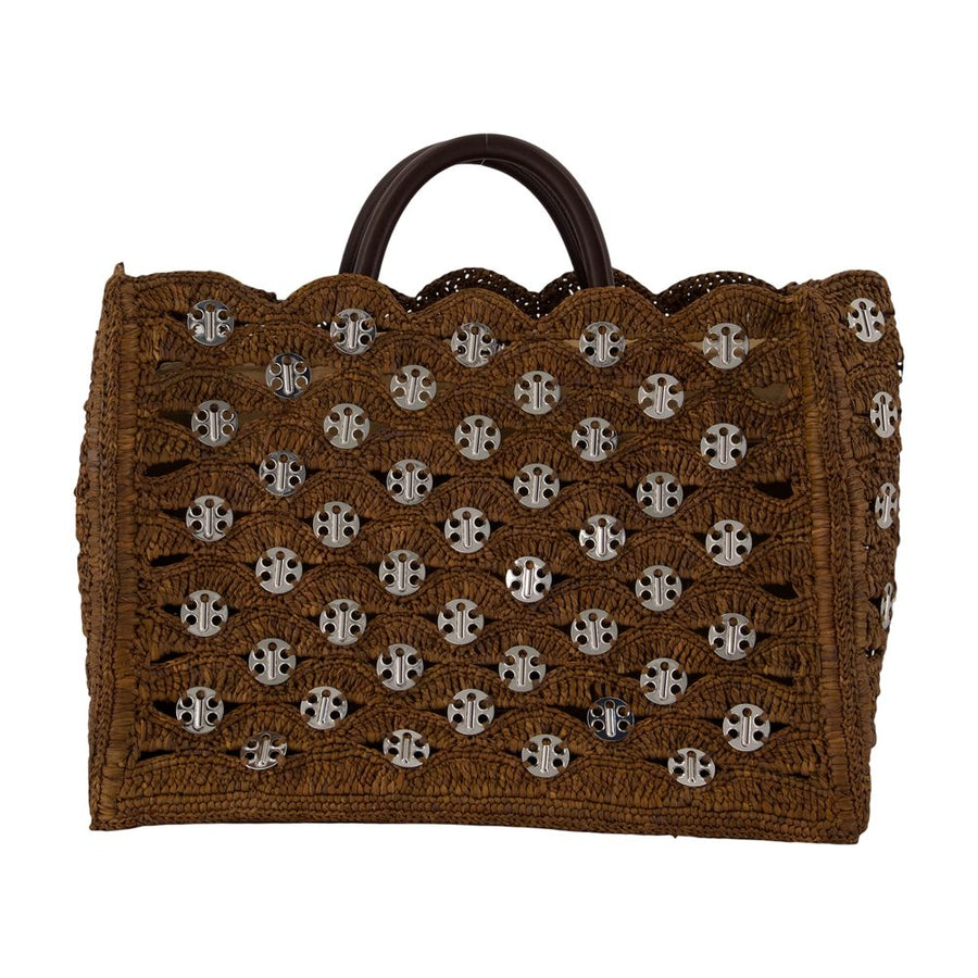 Shopper Bag - Rabanne Raffia Brown / Totes-shopping-bags