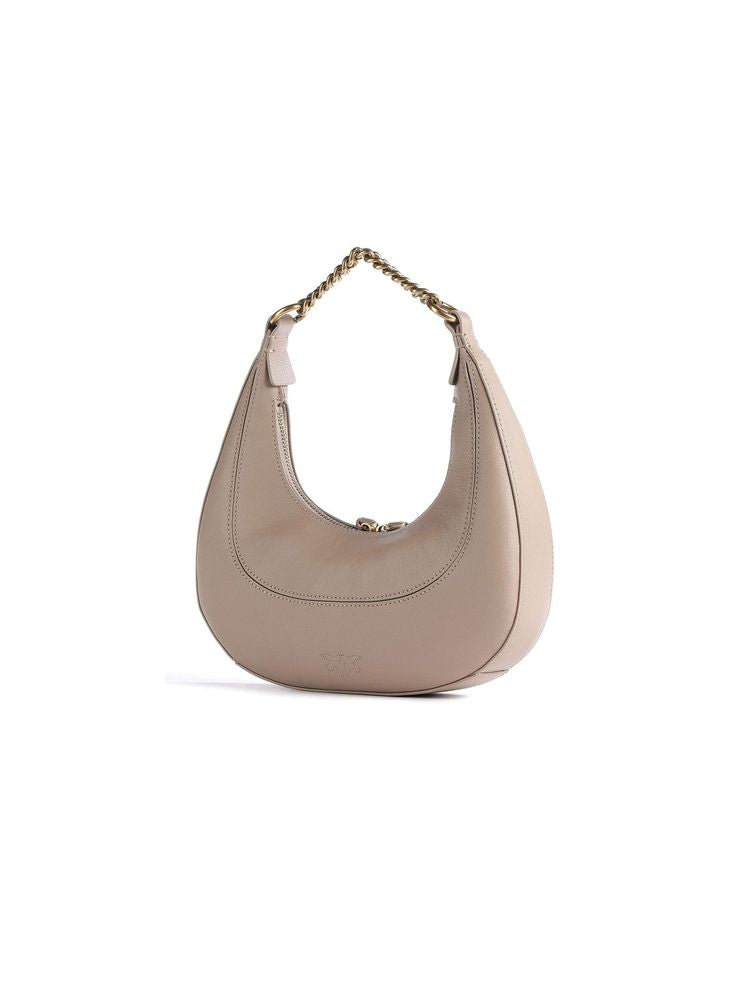 Pinko 100% Sheep Leather; Lining: 50% Polyurethane shoulder bag in beige