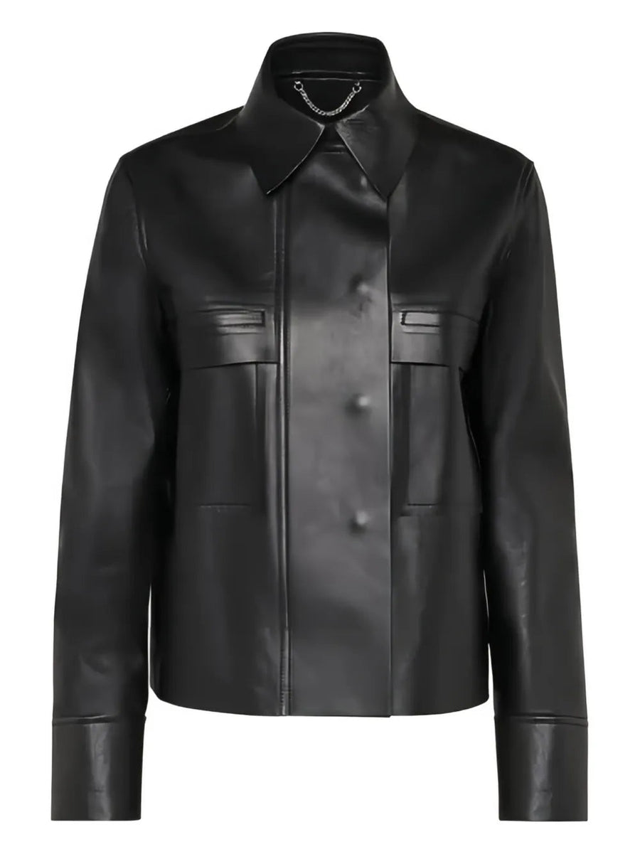 Ferragamo Leather jacket in black