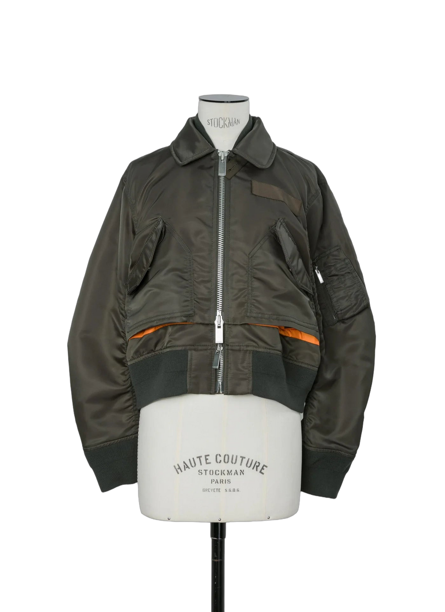 Sacai Nylon jacket in khaki