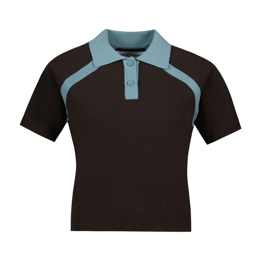 SamsøE SamsøE Viscose polo in brown
