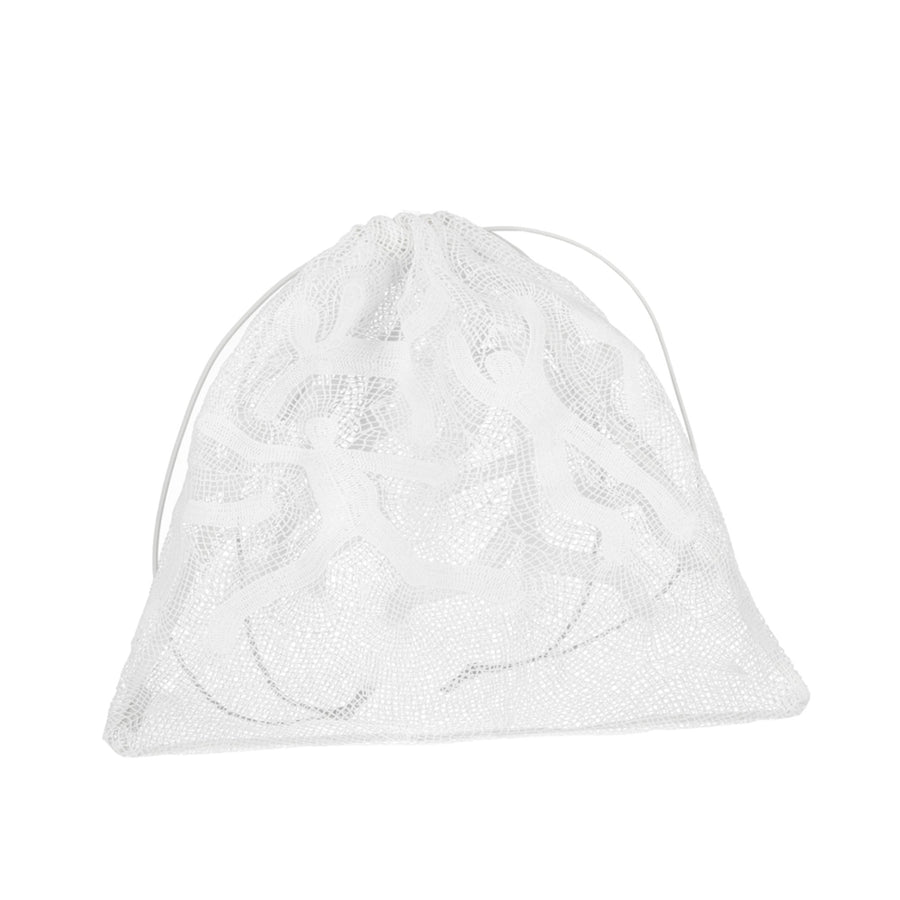 Bottega Veneta Mesh crochet clutch in white