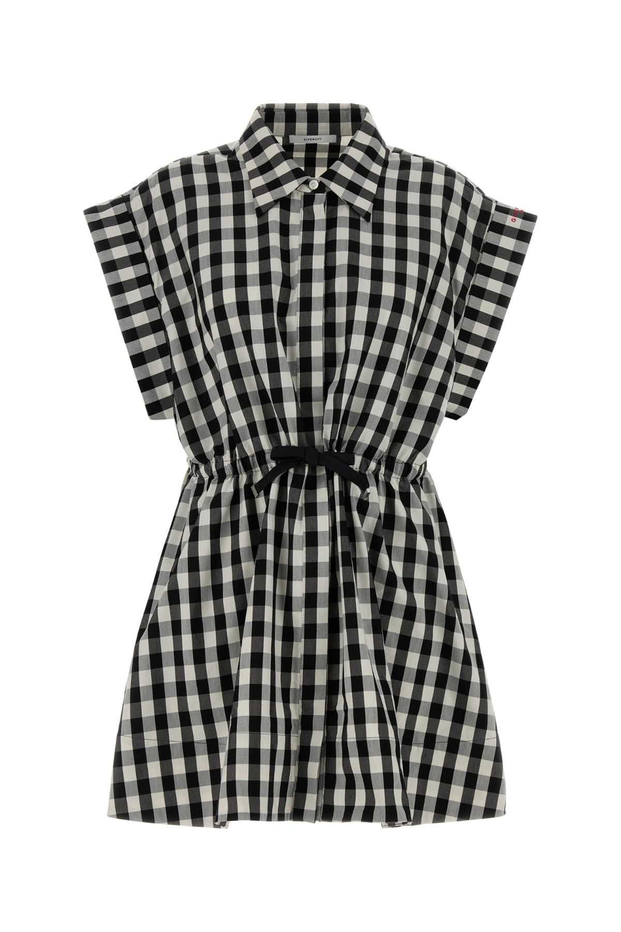 Short A-Line Shirt Dress Blackwhite Abiti