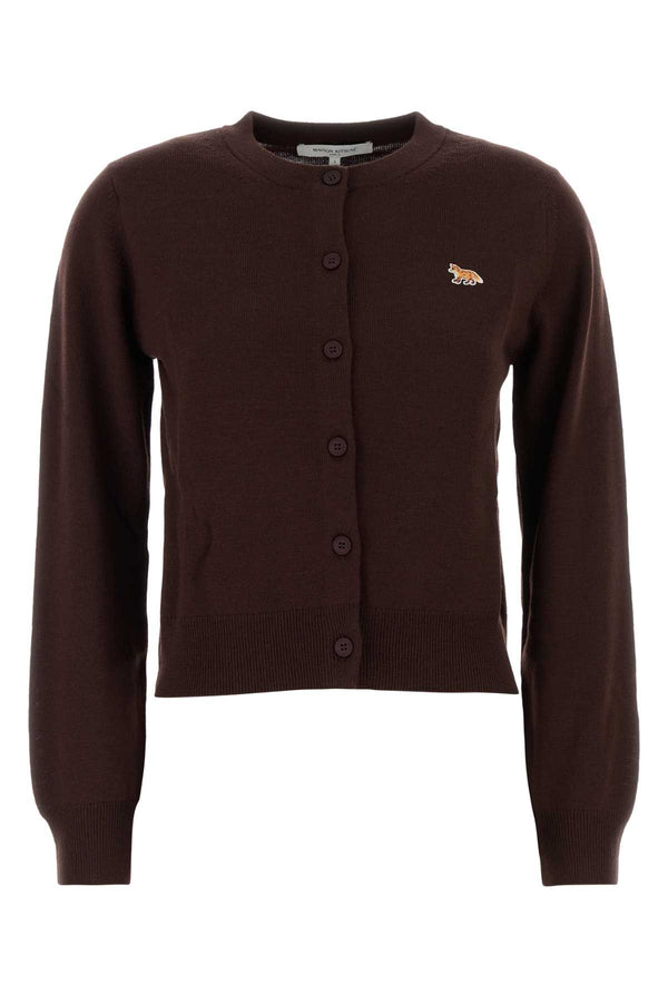 Chocolate Wool Cardigan Darkwood Exterior: Maglieria