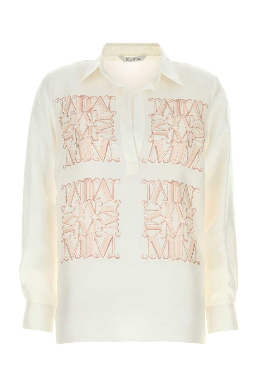 Max Mara 100% Silk blouse in white