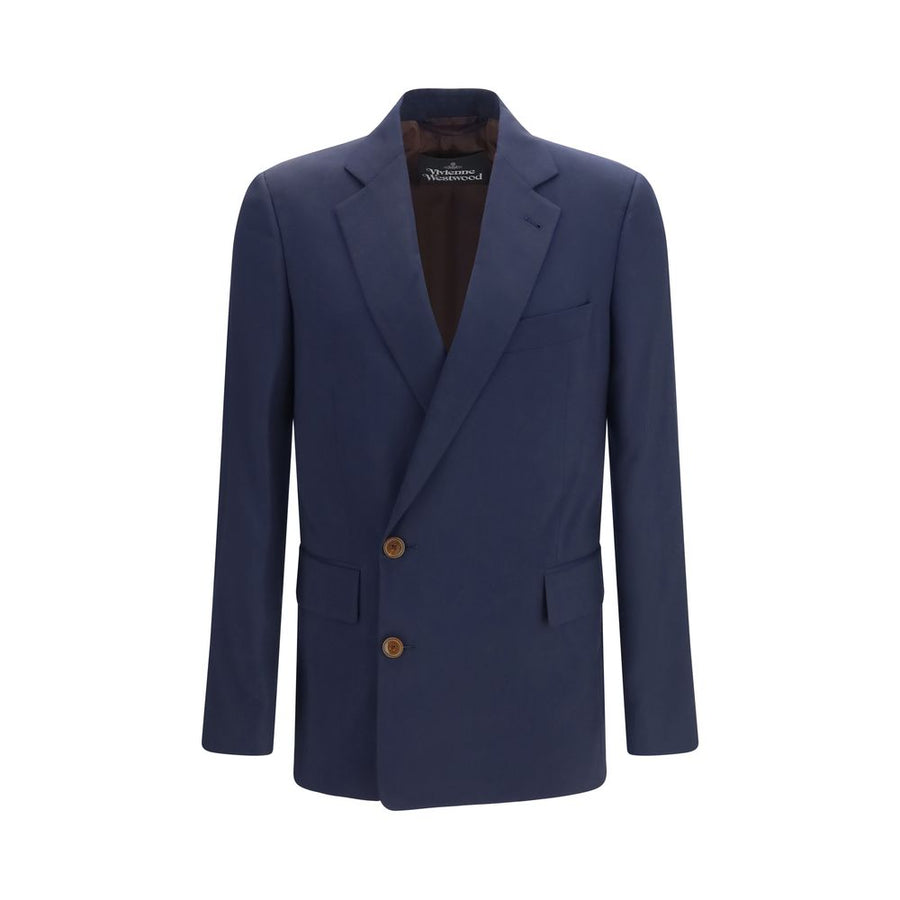 Blue Wool Oves Aries Full-Length Jacket Clothing