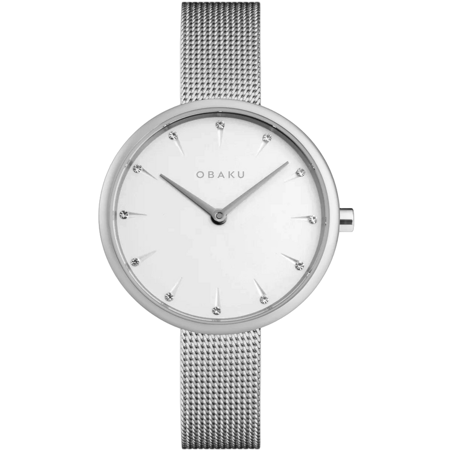 Obaku Stainless steel case watch in silver