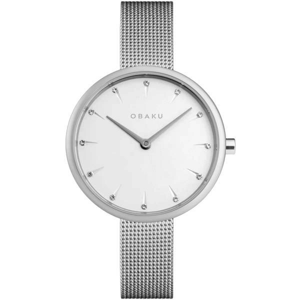 Obaku Stainless steel case watch in silver