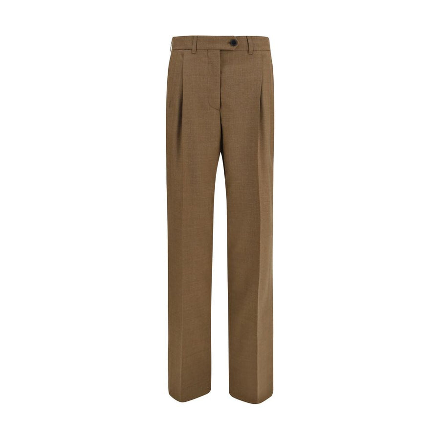 Prada 100% Merino Wool Ovis Aries trousers in brown