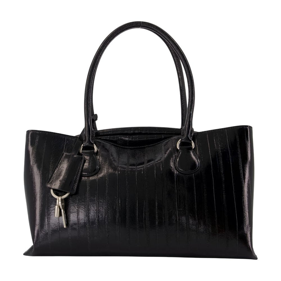 Osoi cowhide shoulder bag in black