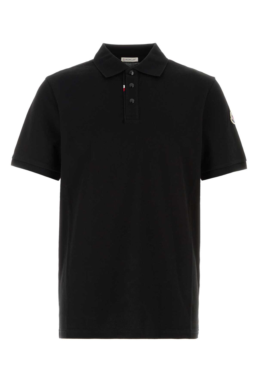 Black Piquet Polo Shirt Exterior: Cotton