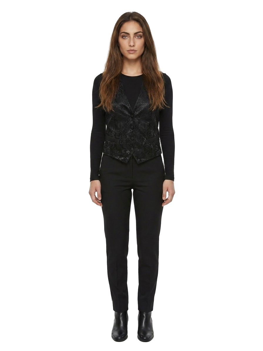 Black Cotton Waistcoat Clothing