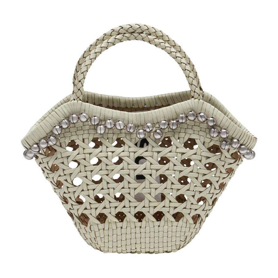 Osoi Raffia tote bag in white