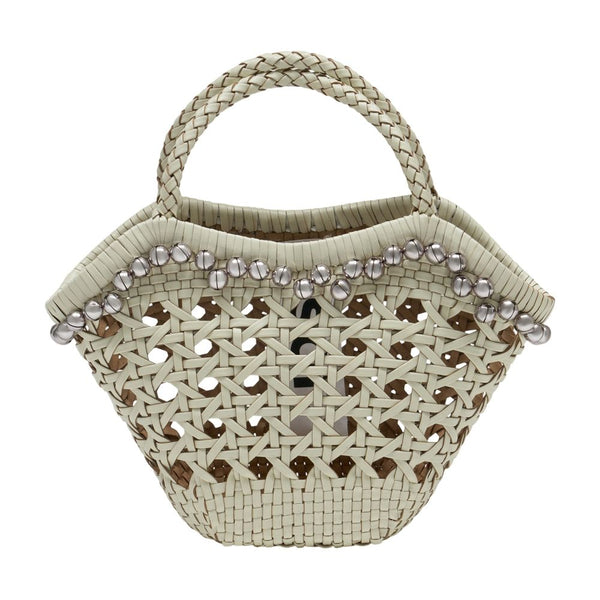 Osoi Raffia tote bag in white