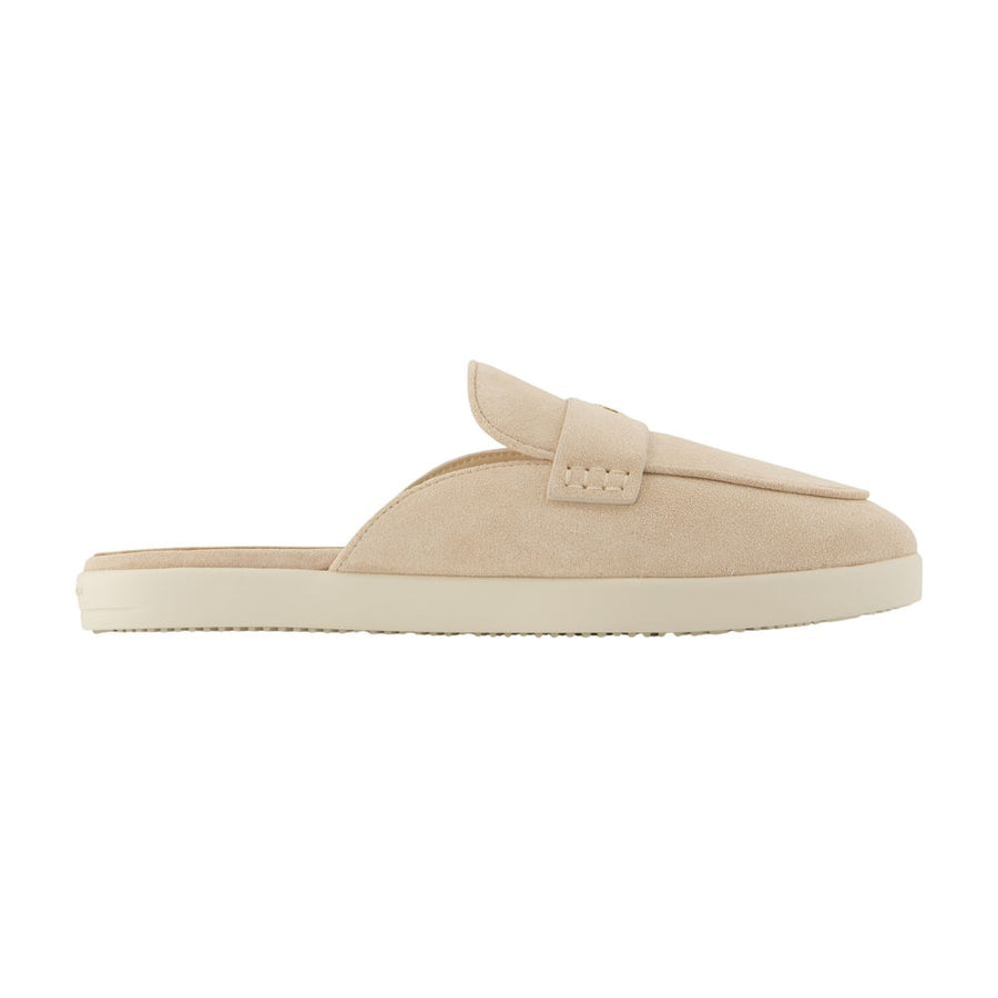 Tory Burch calfskin slipper in beige