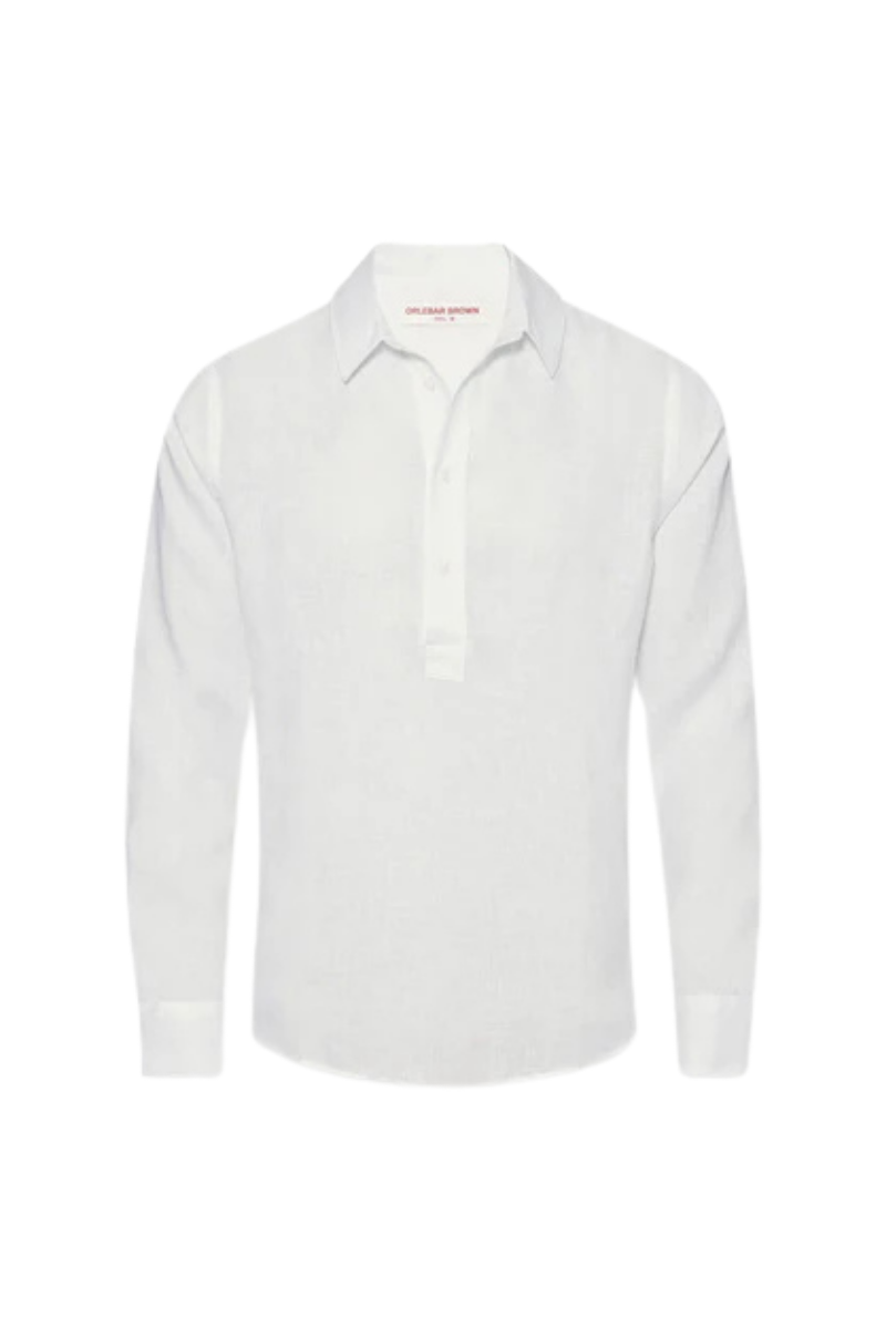 Orlebar Brown 100% linen shirt in white
