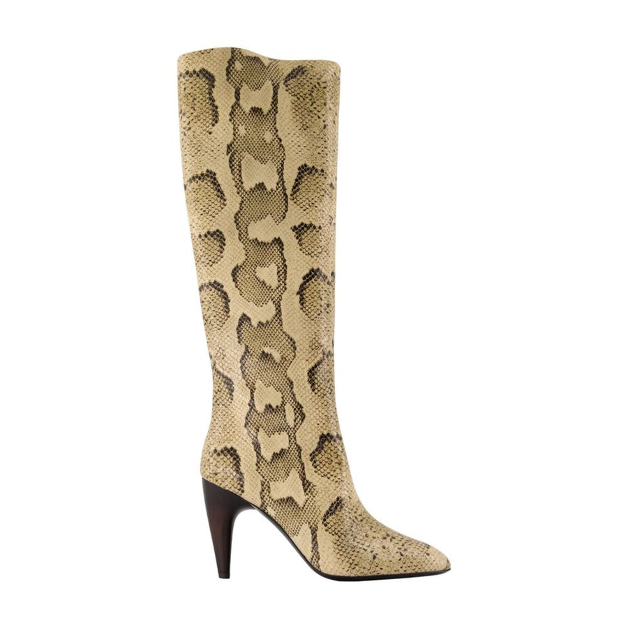 Jany High Boots - Isabel Marant Leather Beige Calfskin Shoes /