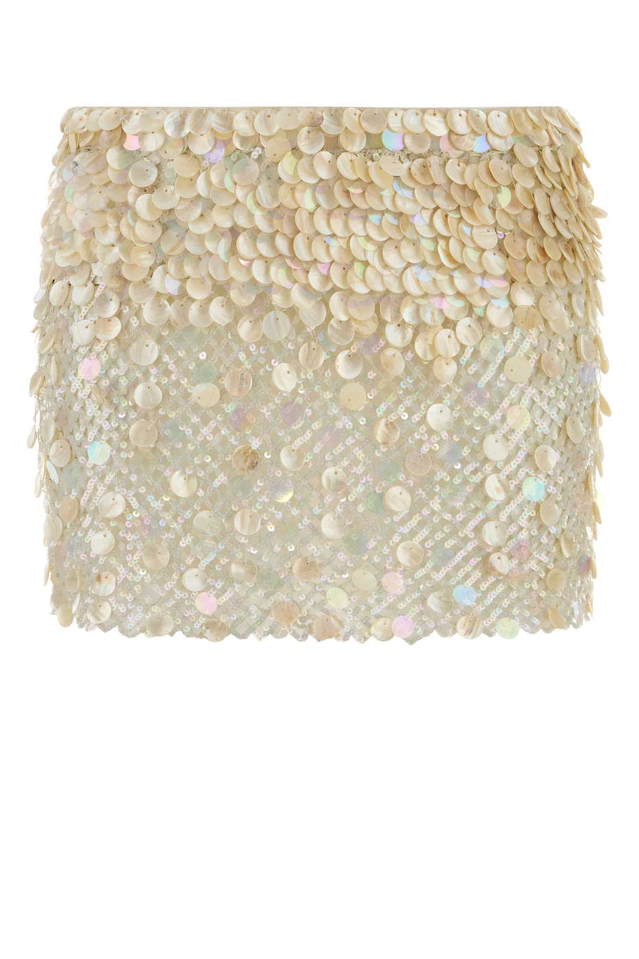Alanui Between 100% Cotton mini skirt in beige
