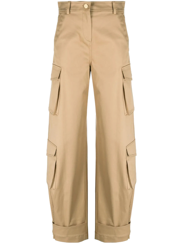 Valentino Stretch-cotton cargo pants in beige